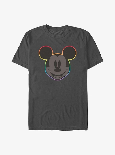 Disney Mickey Mouse Rainbow Outline Pride T-Shirt