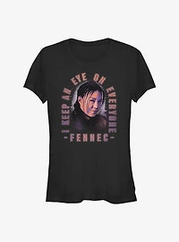 Star Wars The Book of Boba Fett Fennec Smirk Girls T-Shirt
