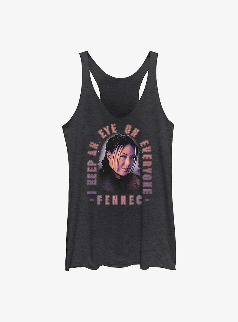Star Wars The Book of Boba Fett Fennec Smirk Girls Tank