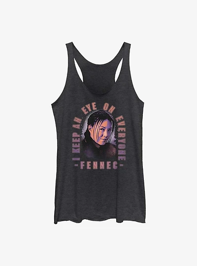 Star Wars The Book of Boba Fett Fennec Smirk Girls Tank