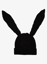 Black Bunny Ears Beanie
