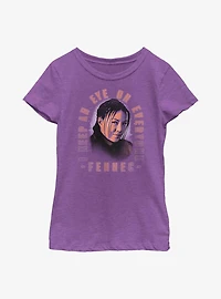 Star Wars The Book Of Boba Fett Fennec Smirk Youth Girls T-Shirt
