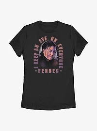 Star Wars The Book Of Boba Fett Fennec Smirk Womens T-Shirt