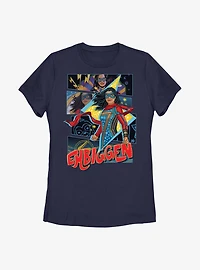 Marvel Ms. Embiggen Panels Womens T-Shirt