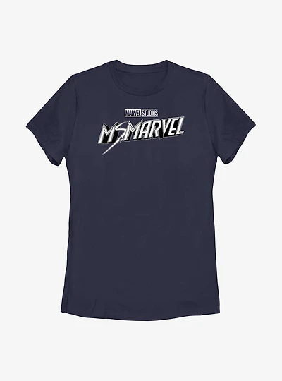 Marvel Ms. Black And White Womens T-Shirt