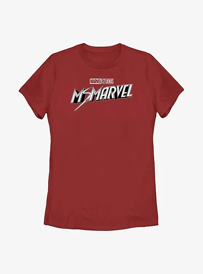 Marvel Ms. Black And White Womens T-Shirt