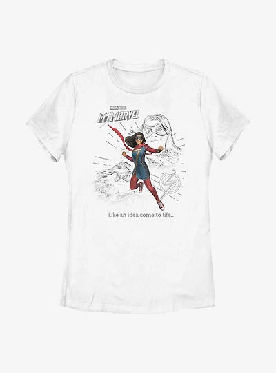 Marvel Ms. Living Idea Womens T-Shirt