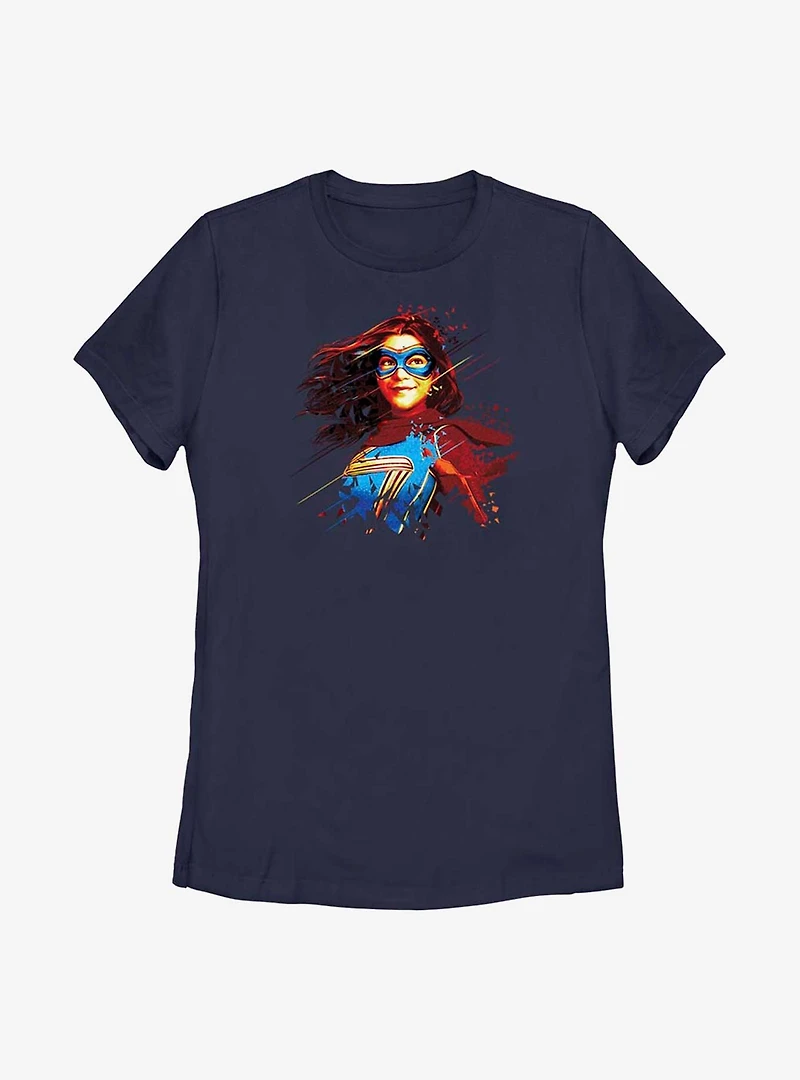 Marvel Ms. Polygon Portrait Womens T-Shirt