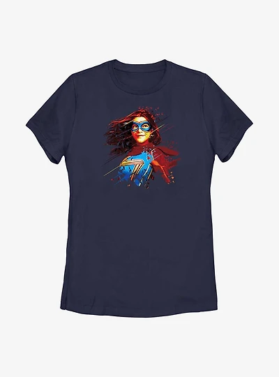 Marvel Ms. Polygon Portrait Womens T-Shirt