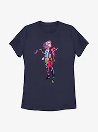 Marvel Ms. Graffiti Silhouette Womens T-Shirt