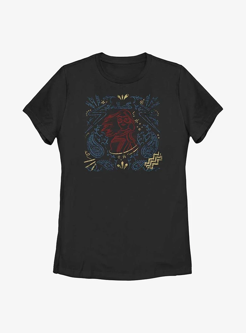 Marvel Ms. Line Drawing Womens T-Shirt