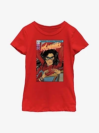 Marvel Ms. Comic Cover Youth Girls T-Shirt