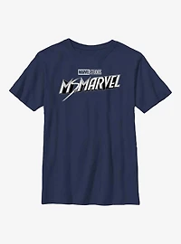 Marvel Ms. Black And White Youth T-Shirt