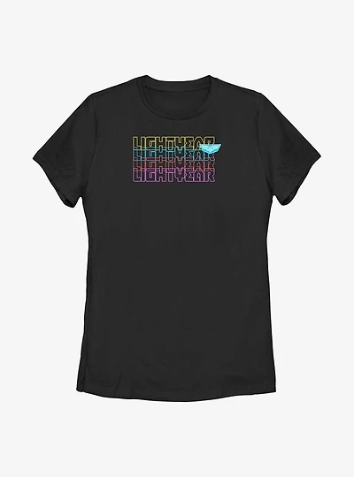 Disney Pixar Lightyear Stacked Womens T-Shirt