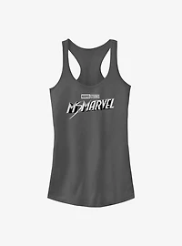 Marvel Ms. Marvel Grayscale Logo Girls Tank