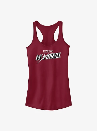 Marvel Ms. Marvel Grayscale Logo Girls Tank