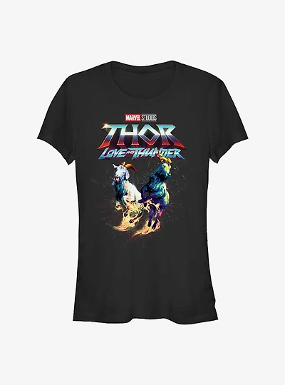 Marvel Thor: Love and Thunder Fire Goats Girls T-Shirt