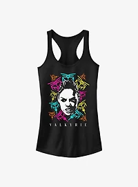Marvel Thor: Love and Thunder Valkyrie Logos Girls Tank