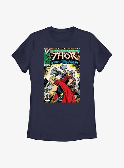 Marvel Thor: Love And Thunder Comic Cover Womens T-Shirt