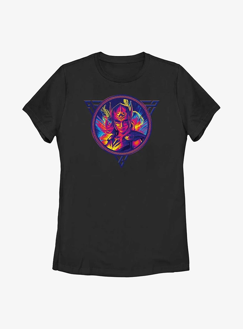 Marvel Thor: Love And Thunder Mighty Thor Portrait Badge Womens T-Shirt