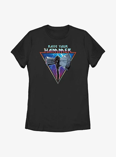 Marvel Thor: Love And Thunder Raise Your Hammer Womens T-Shirt