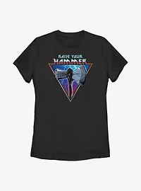Marvel Thor: Love And Thunder Raise Your Hammer Womens T-Shirt