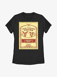 Marvel Thor: Love And Thunder New Asgard Tours Poster Womens T-Shirt