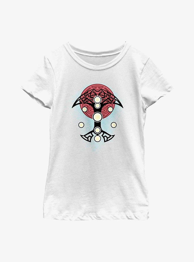 Marvel Thor: Love And Thunder Blue Splatter Cosplay Youth Girls T-Shirt