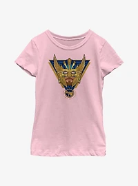 Marvel Thor: Love And Thunder Electric Triangle Badge Youth Girls T-Shirt