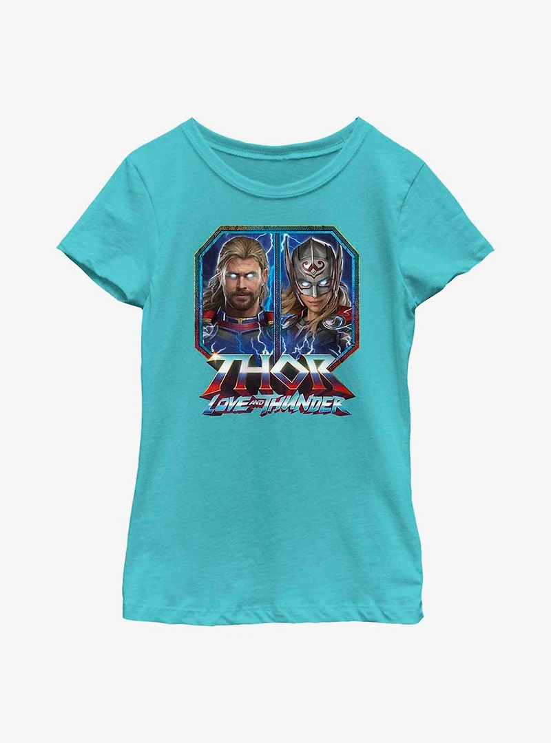 Marvel Thor: Love And Thunder Portraits Boxup Youth Girls T-Shirt