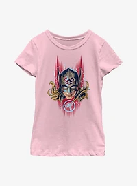 Marvel Thor: Love And Thunder Mighty Thor Helmet Youth Girls T-Shirt