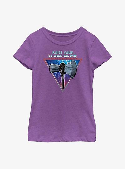 Marvel Thor: Love And Thunder Raise Your Hammer Youth Girls T-Shirt