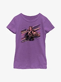 Marvel Thor: Love And Thunder Stripes Mighty Thor Youth Girls T-Shirt