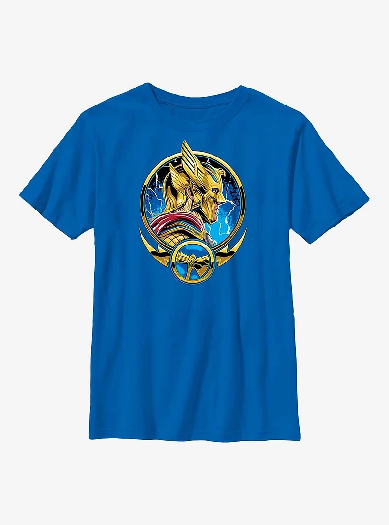 Marvel Thor: Love And Thunder Comic Circle Badge Youth T-Shirt