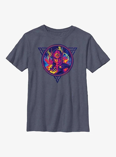 Marvel Thor: Love And Thunder Mighty Thor Portrait Badge Youth T-Shirt