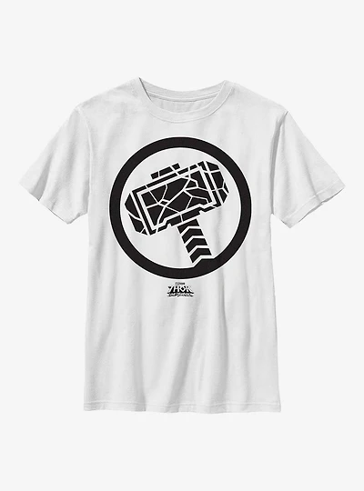 Marvel Thor: Love And Thunder Mjolnir Black Youth T-Shirt