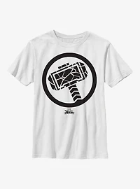 Marvel Thor: Love And Thunder Mjolnir Black Youth T-Shirt