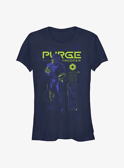 Star Wars Obi-Wan Kenobi Purge Trooper Schematic Girls T-Shirt