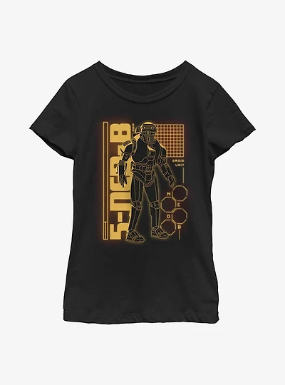 Star Wars Obi-Wan Kenobi 5-NED-B Droid Youth Girls T-Shirt