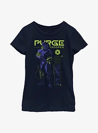 Star Wars Obi-Wan Kenobi Purge Trooper Schematic Youth Girls T-Shirt