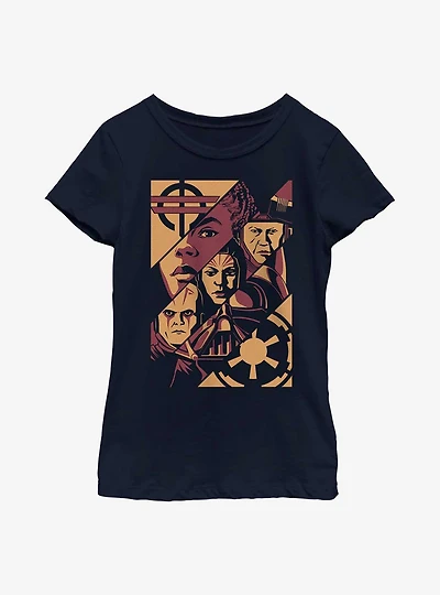 Star Wars Obi-Wan Kenobi Split Panels Youth Girls T-Shirt