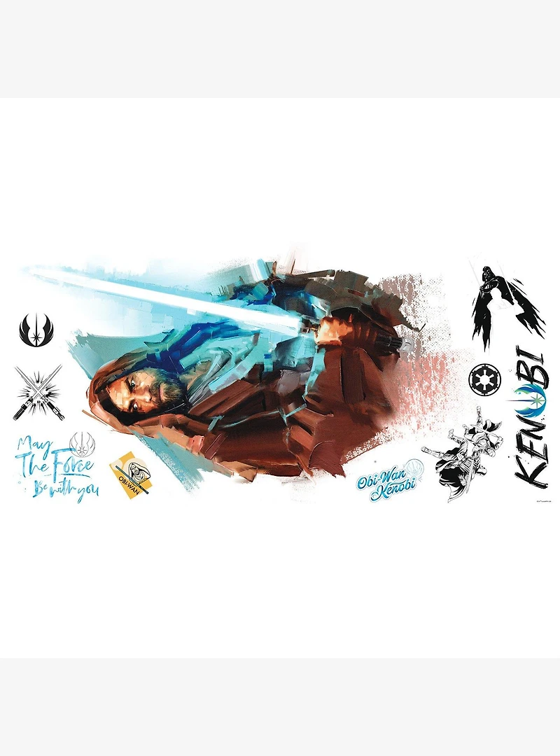Star Wars Obi Wan Kenobi Painted Peel & Stick Giant Wall Decals