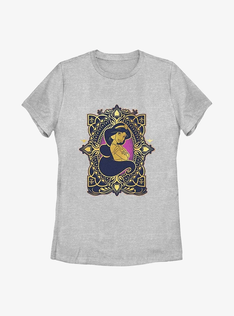Disney Aladdin 30th Anniversary Jasmine Badge Womens T-Shirt