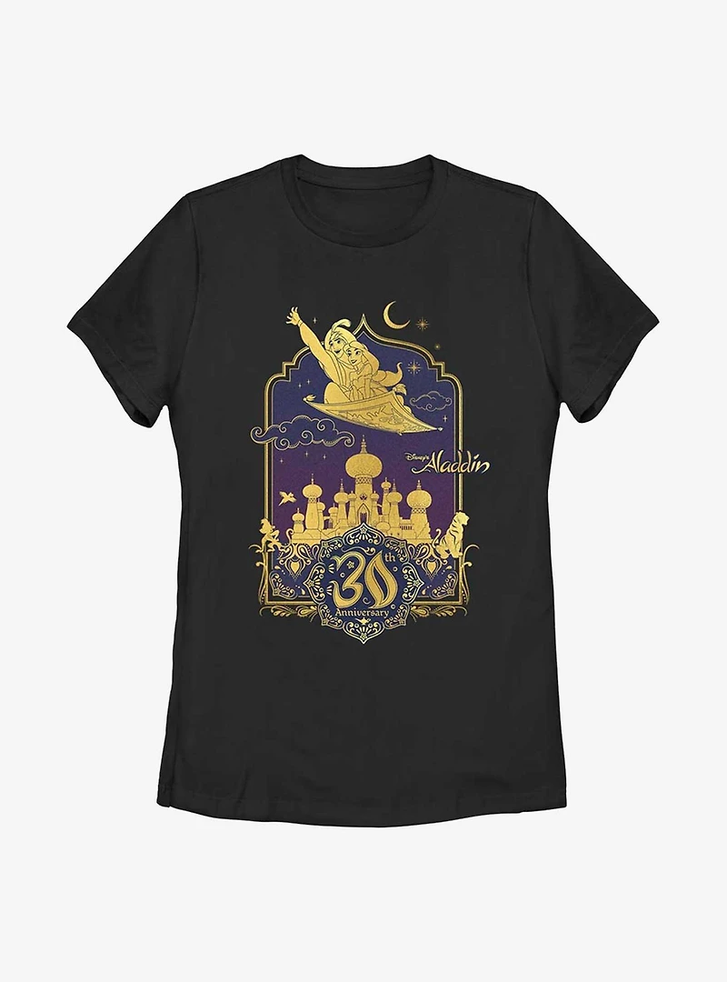 Disney Aladdin 30th Anniversary & Jasmine Flying Carpet Womens T-Shirt