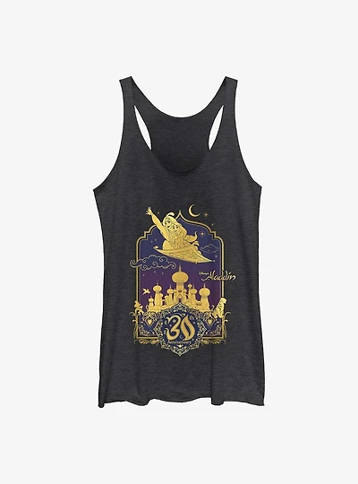 Disney Aladdin 30th Anniversary & Jasmine Flying Carpet Womens Tank Top