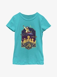 Disney Aladdin 30th Anniversary & Jasmine Flying Carpet Youth Girls T-Shirt
