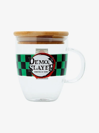 Demon Slayer: Kimetsu no Yaiba Hanafuda Glass Mug with Lid - BoxLunch Exclusive