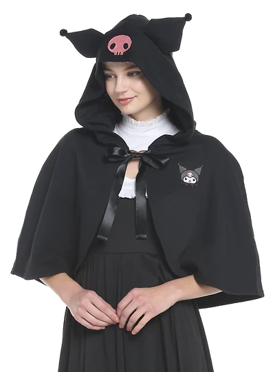Kuromi Figural Ears Girls Capelet