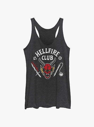 Stranger Things Hellfire Club Logo Girls Tank Top