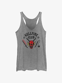 Stranger Things Hellfire Club Logo Girls Tank Top